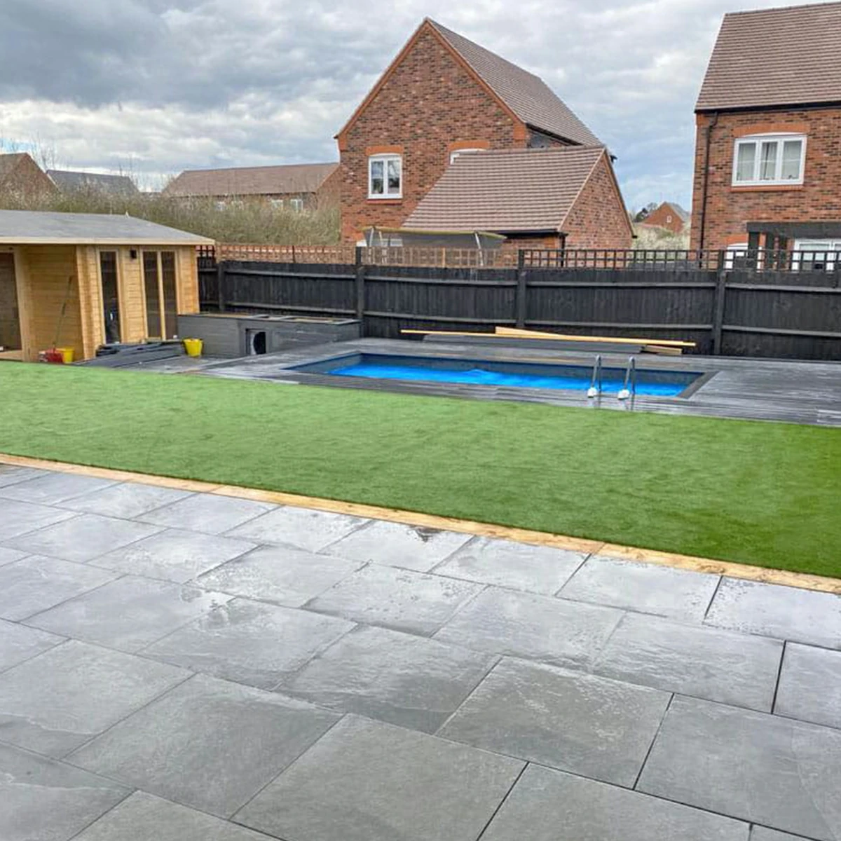 Black Outdoor Porcelain Paving Tiles - 600x600 - 20mm