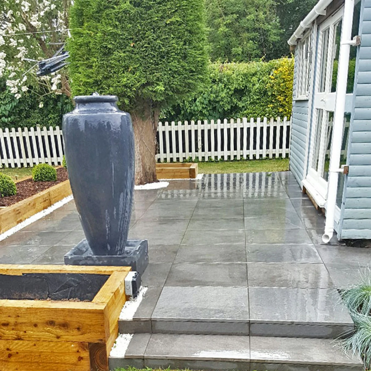 Black Outdoor Porcelain Paving Tiles - 600x600 - 20mm