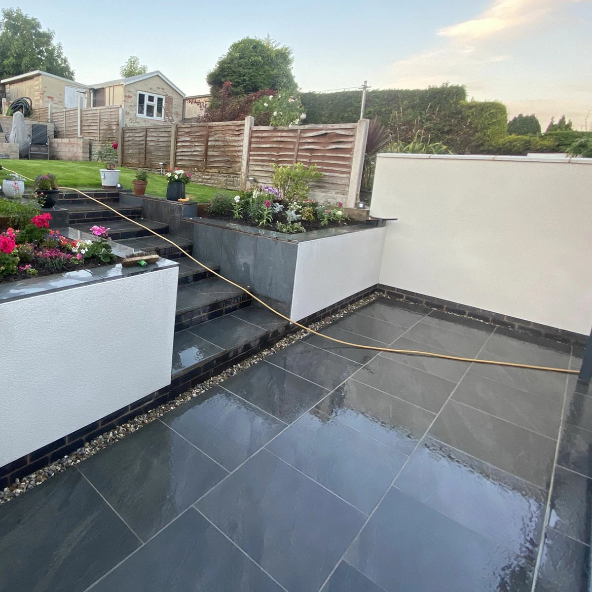 Black Outdoor Porcelain Paving Tiles - 600x600 - 20mm