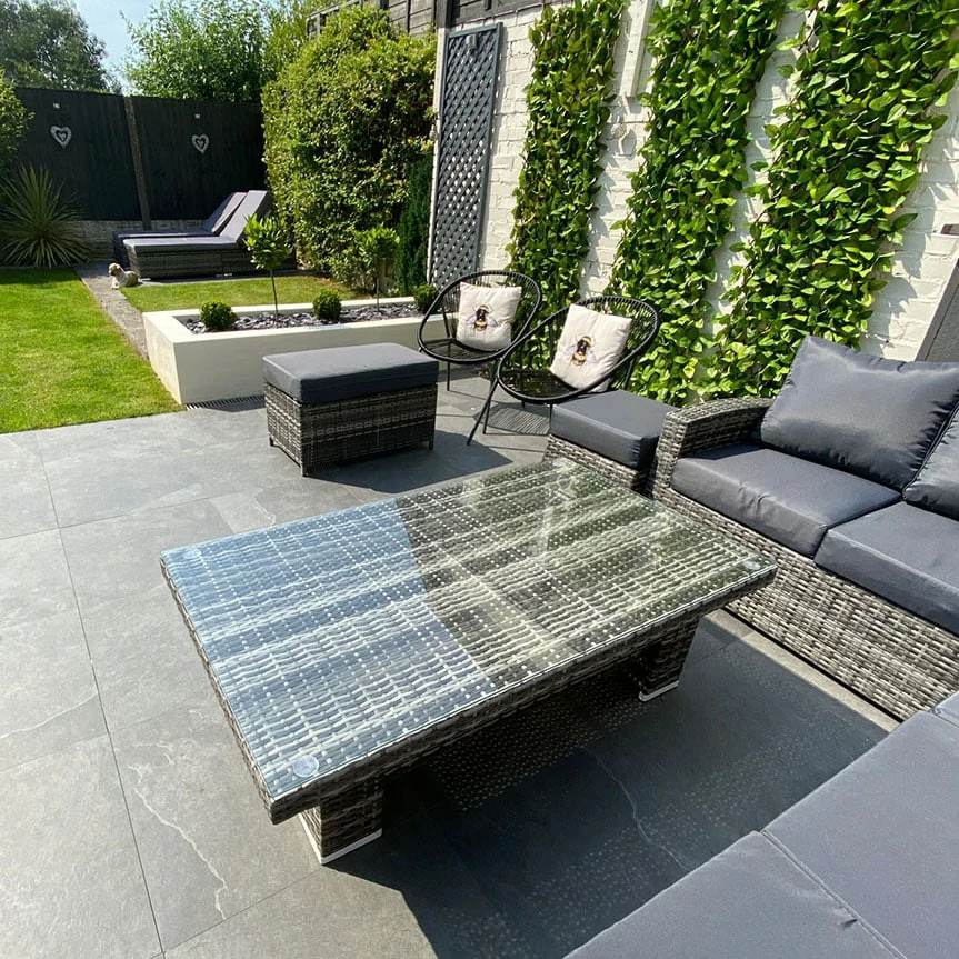 Black Outdoor Porcelain Paving Tiles - 600x600 - 20mm