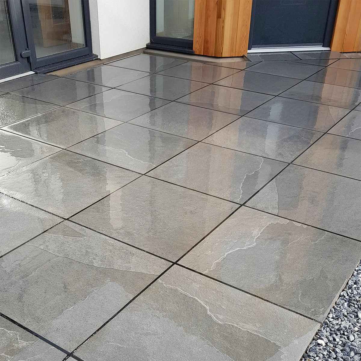 Black Outdoor Porcelain Paving Tiles - 600x600 - 20mm