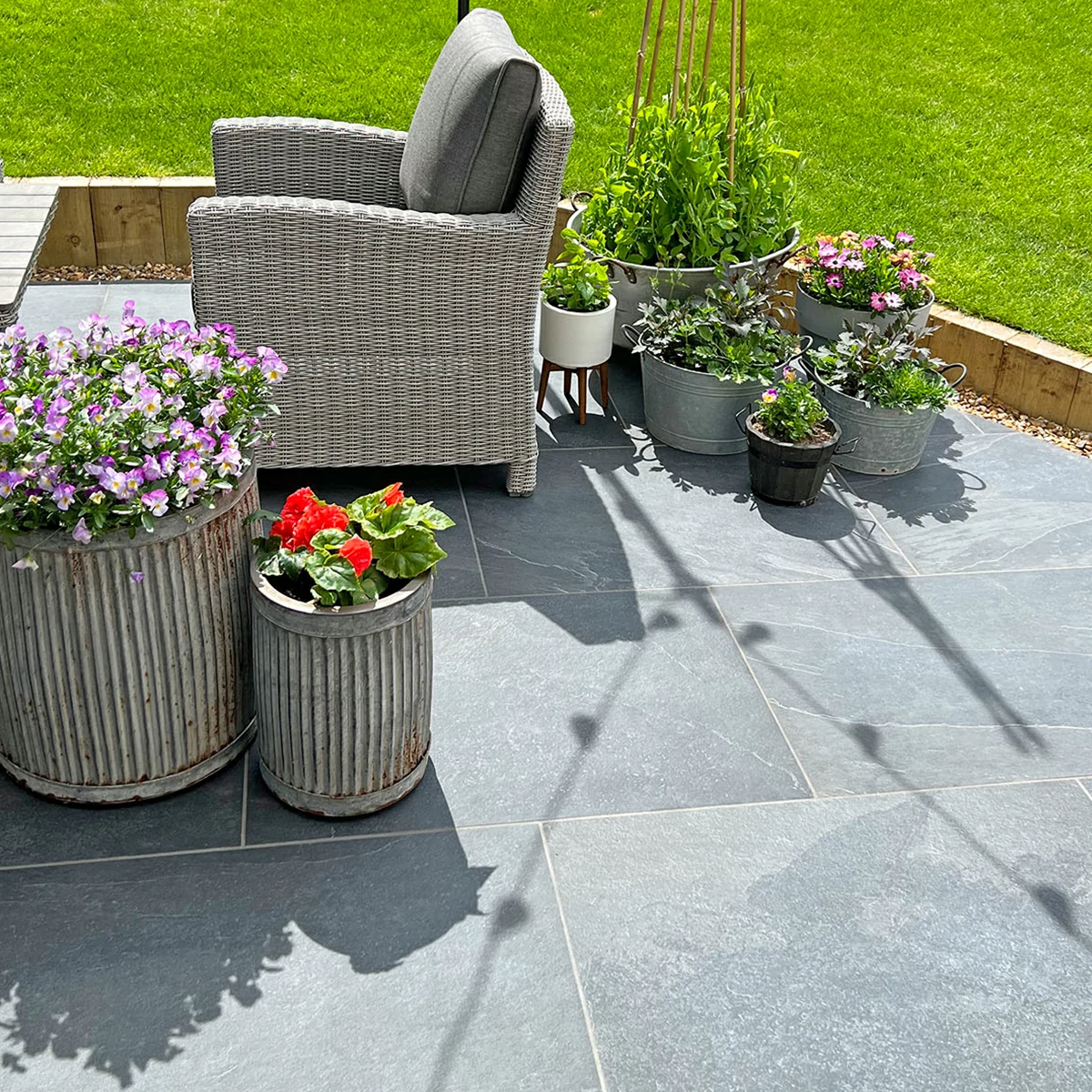Black Outdoor Porcelain Paving Tiles - 600x900 - 20mm