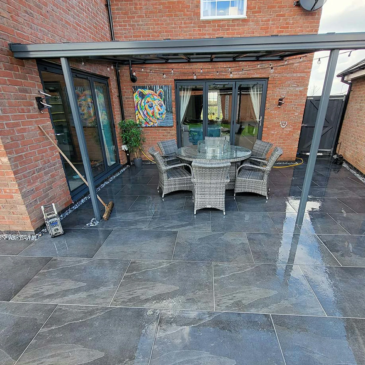 Black Outdoor Porcelain Paving Tiles - 600x900 - 20mm