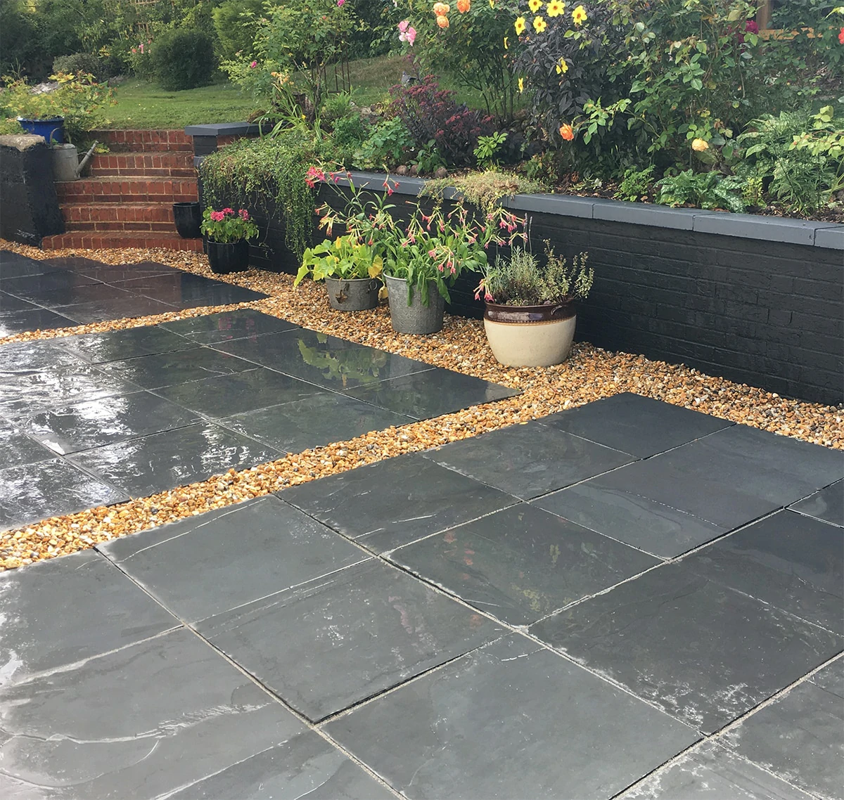 Blue Black Slate Paving Slabs - 600x600 - 20mm