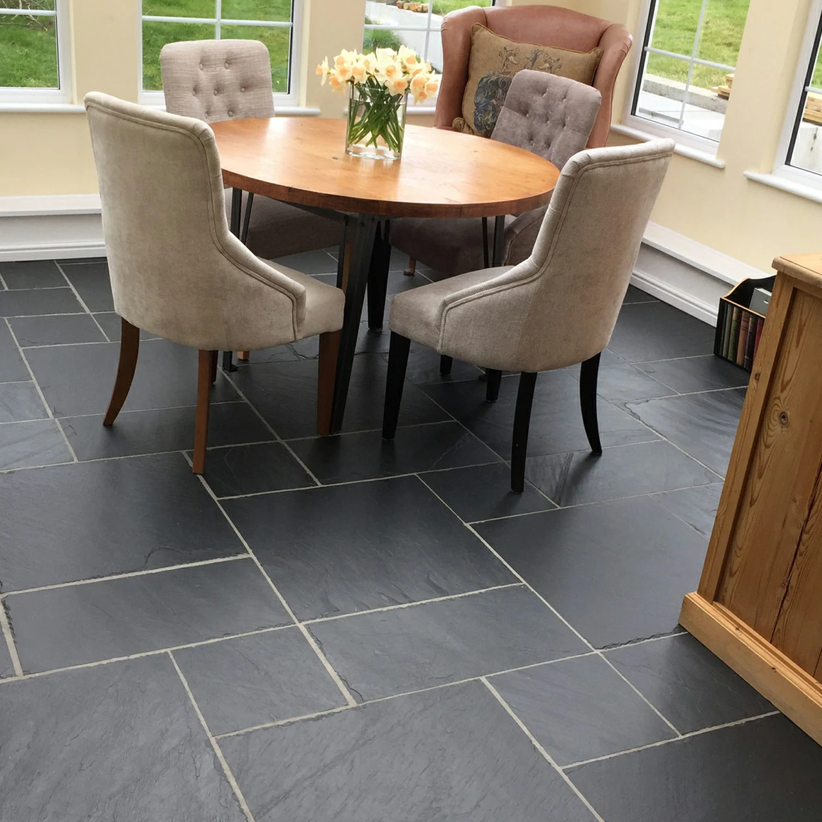 Blue Black Slate Paving Slabs - Patio Kit - 20mm