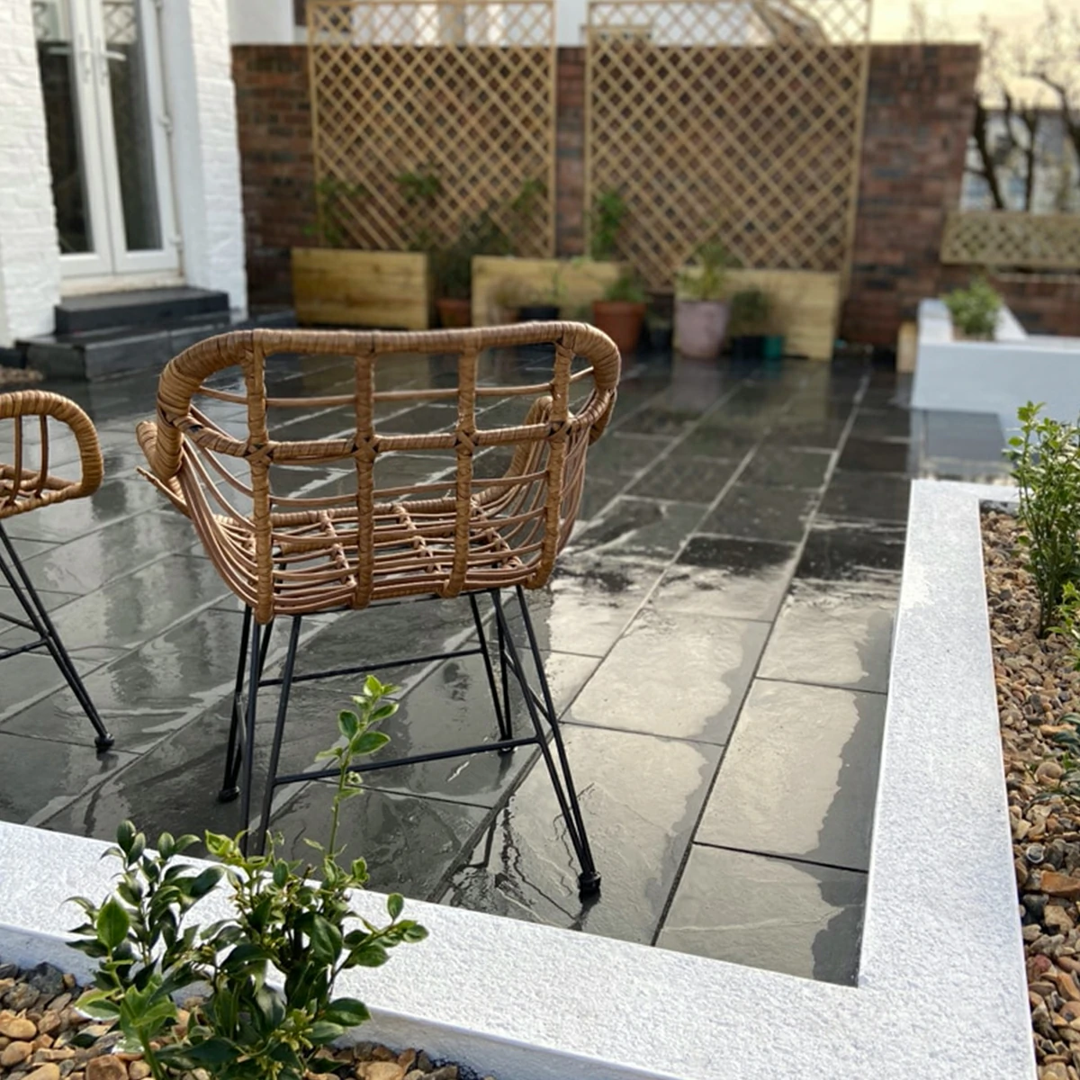 Brazilian Black Slate Paving Slabs - 295x295 - 20mm