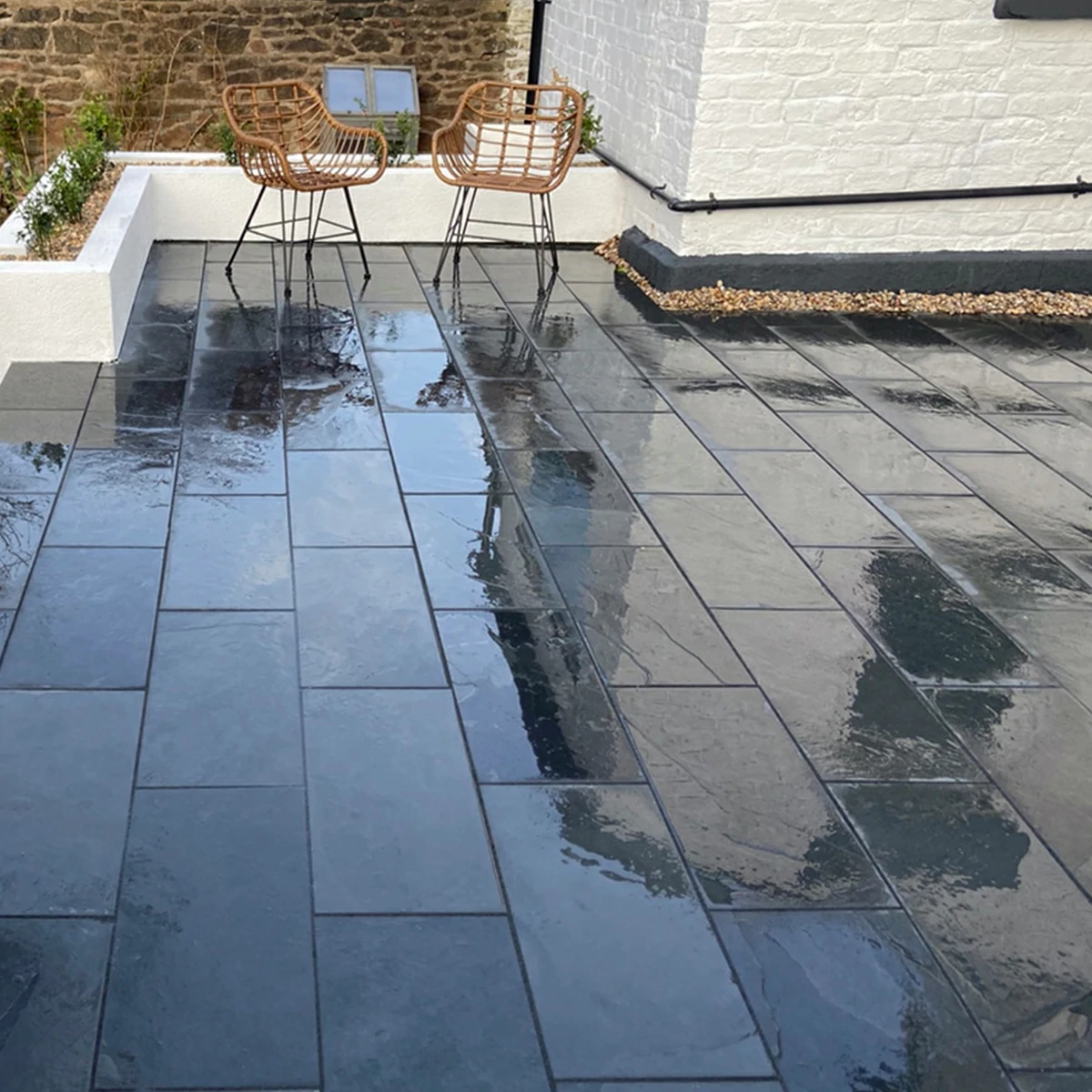 Brazilian Black Slate Paving Slabs - 600x300 - 20mm