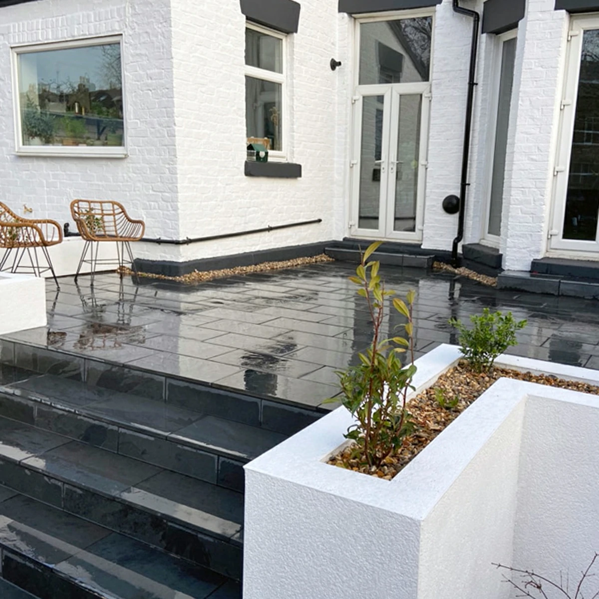 Brazilian Black Slate Paving Slabs - 600x300 - 20mm