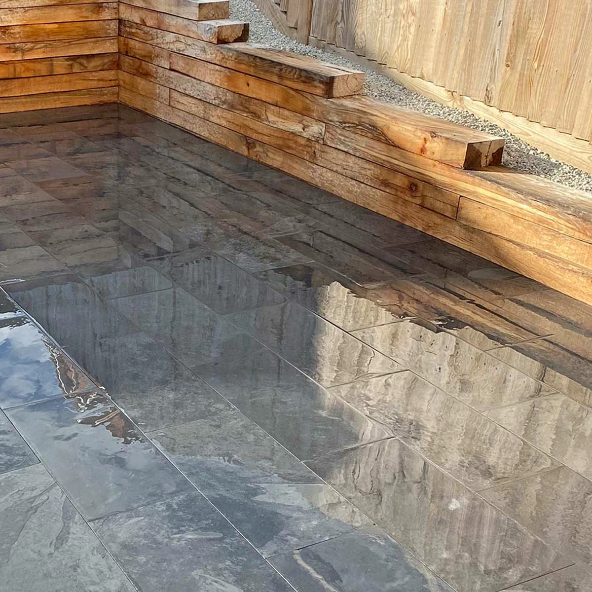 Brazilian Black Slate Paving Slabs - 600x300 - 20mm