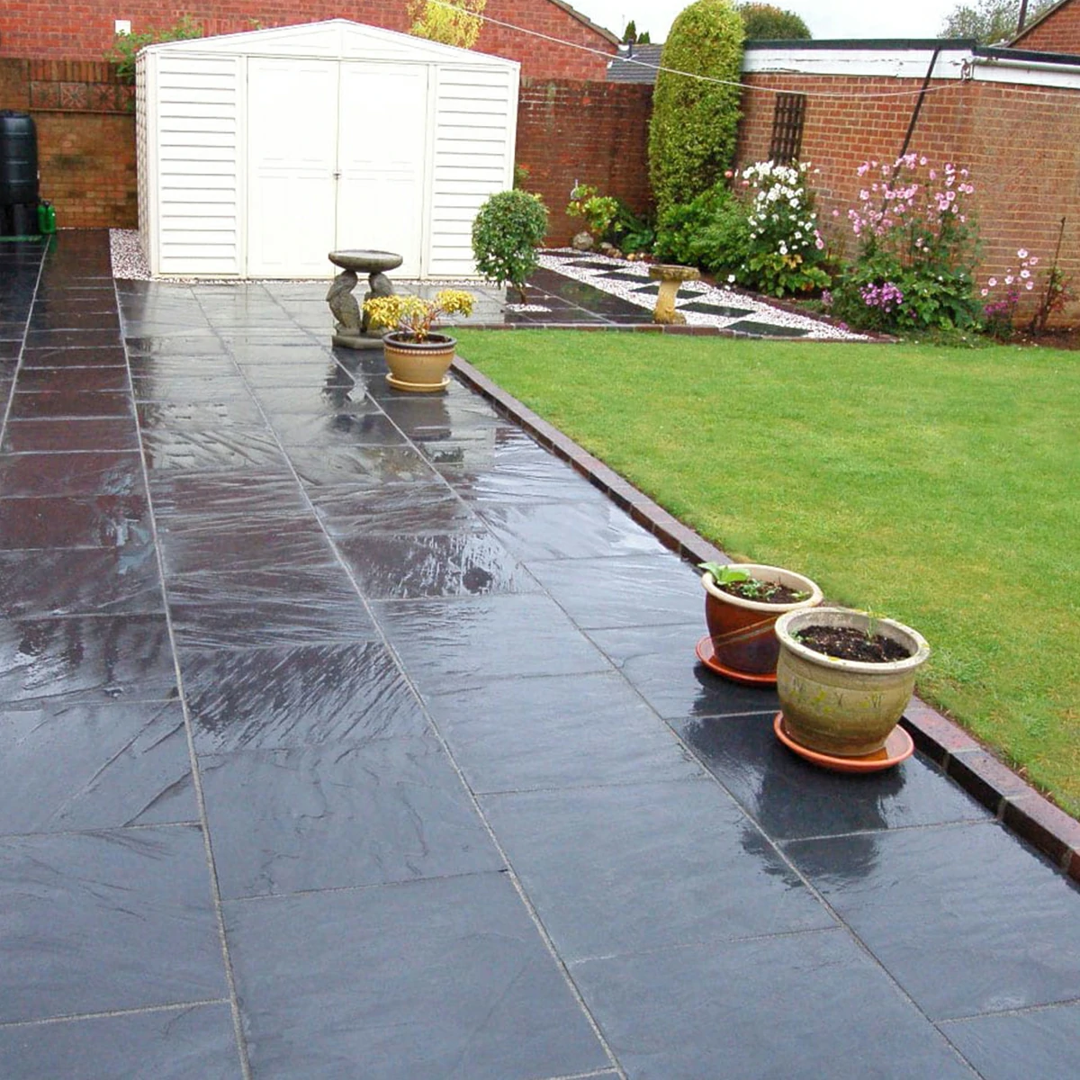 Brazilian Black Slate Paving Slabs - 600x600 - 20mm
