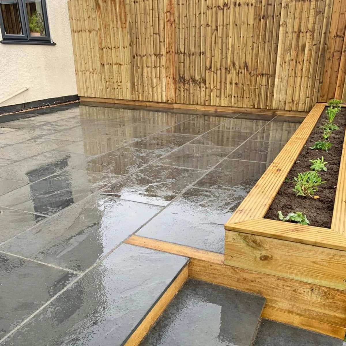 Brazilian Black Slate Paving Slabs - 600x900 - 20mm