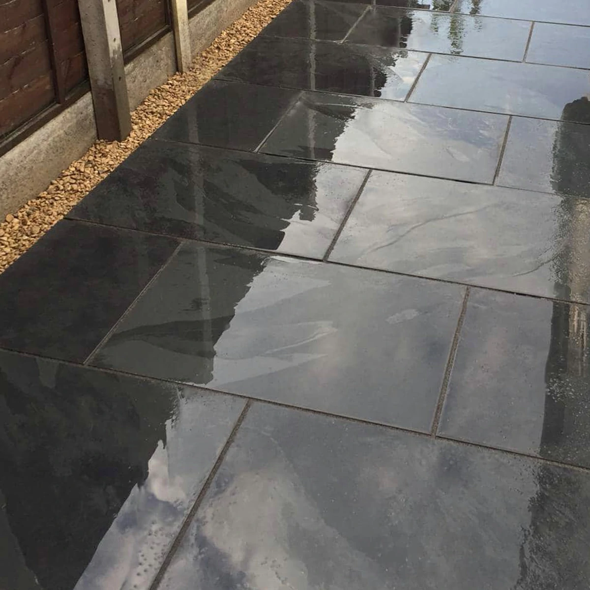 Brazilian Black Slate Paving Slabs - 600x900 - 20mm