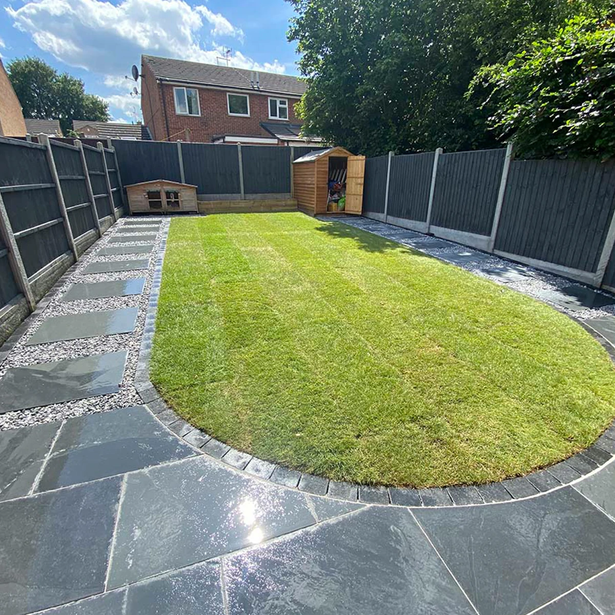 Brazilian Black Slate Paving Slabs - 600x900 - 20mm