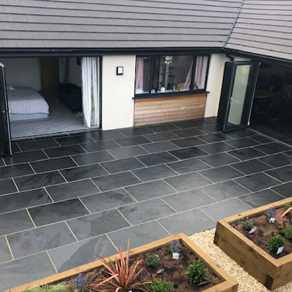 Brazilian Black Slate Paving Slabs - 600x900 - 20mm