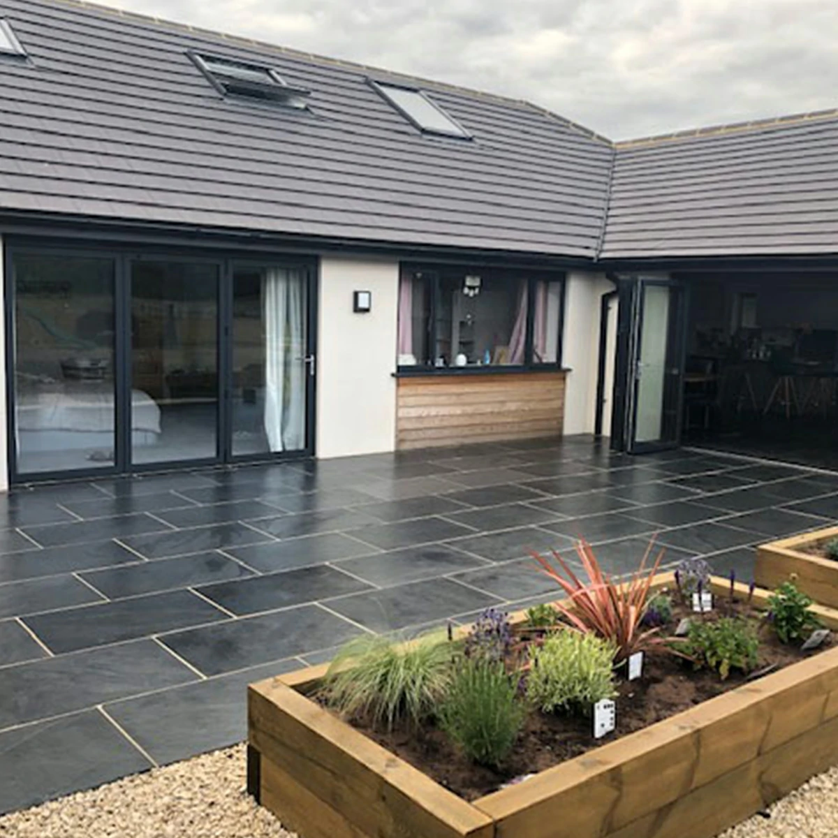 Brazilian Black Slate Paving Slabs - 600x900 - 20mm