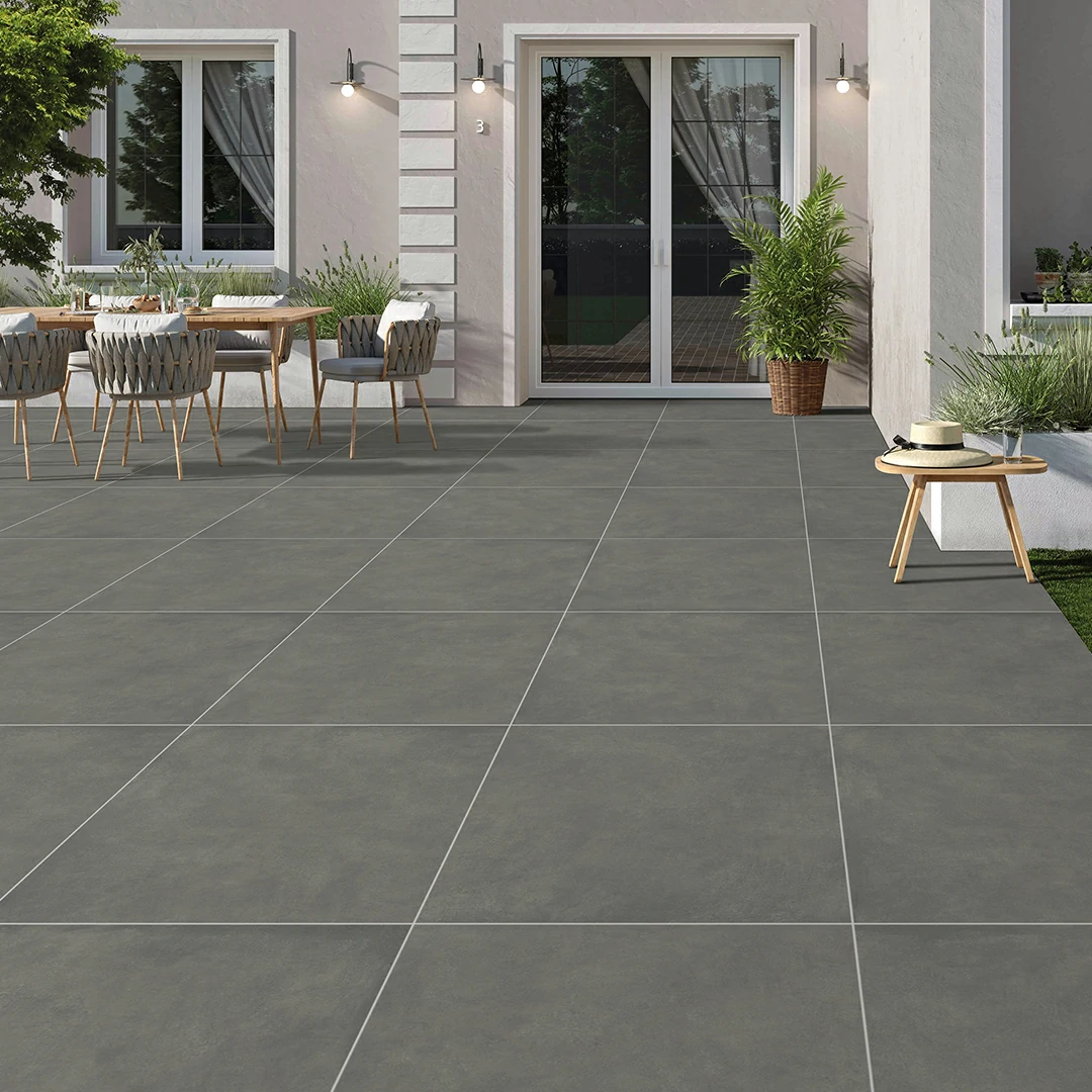 Charcoal Haze Outdoor Porcelain Paving Tiles - 800×800 - 20mm