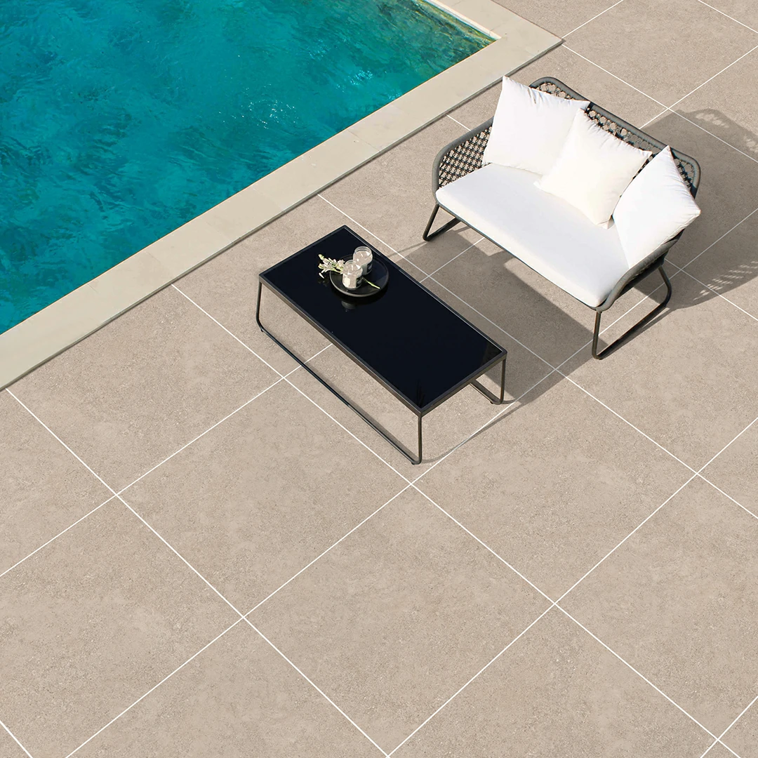 Daytona Sand Outdoor Porcelain Paving Tiles - 800x800 - 20mm