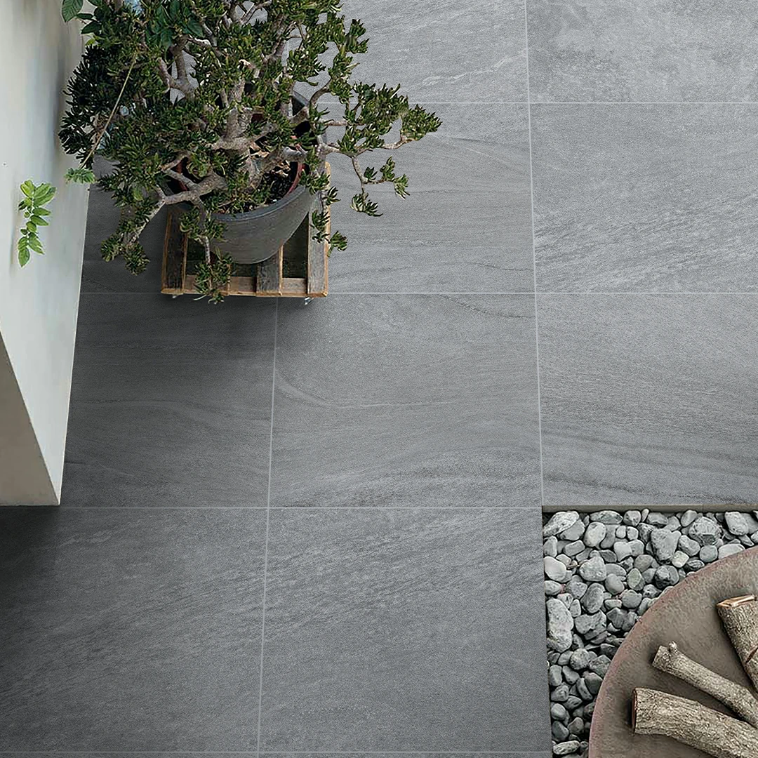Everest Grey Outdoor Porcelain Paving Tiles - 600x600 - 20mm