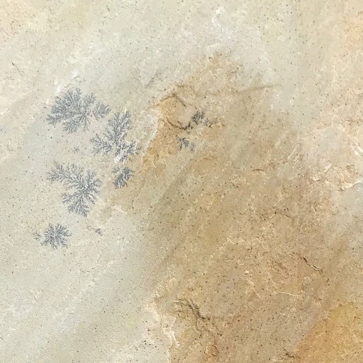 Fossil Mint Indian Sandstone Paving Slabs - Riven - Patio Kit - 22mm
