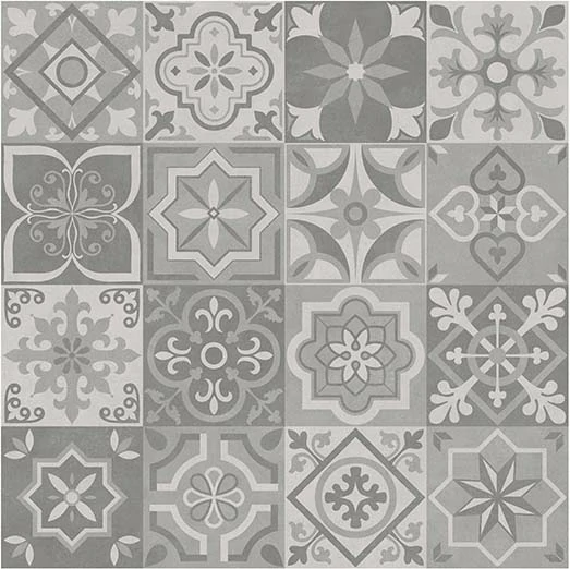 Grey Tapestry Decor Outdoor Porcelain Paving Tiles - 800×800 - 20mm