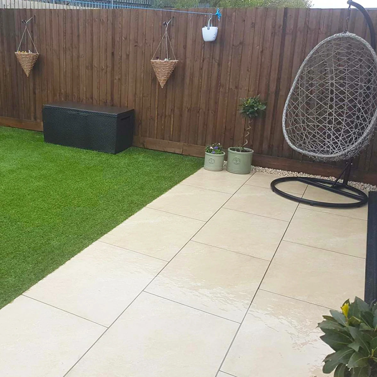 Ivory Outdoor Porcelain Paving Tiles - 600x900 - 20mm