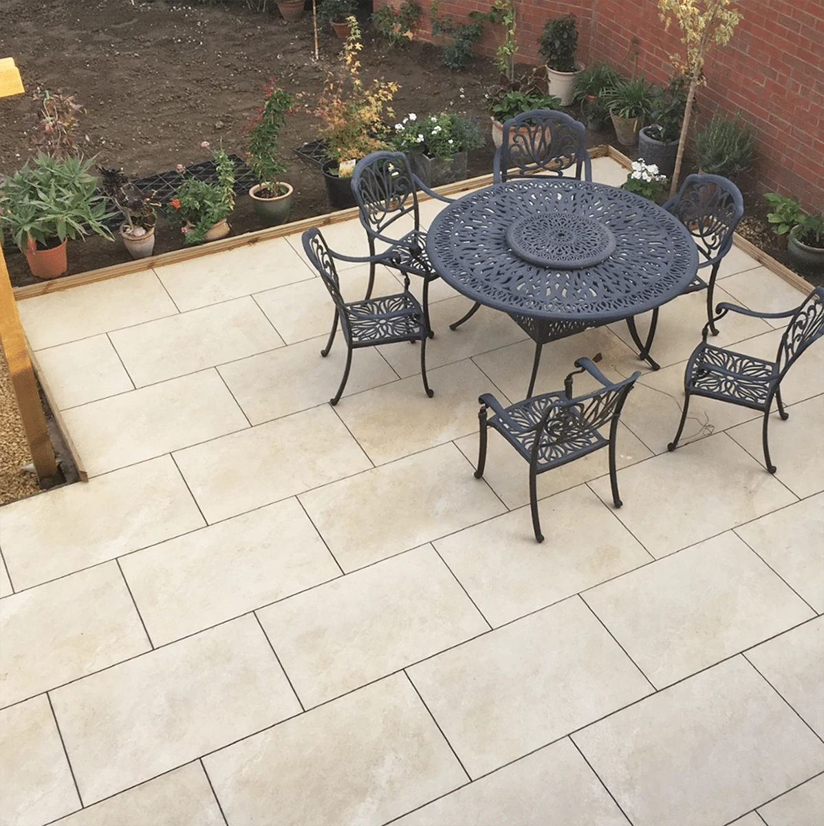 Ivory Outdoor Porcelain Paving Tiles - 600x900 - 20mm