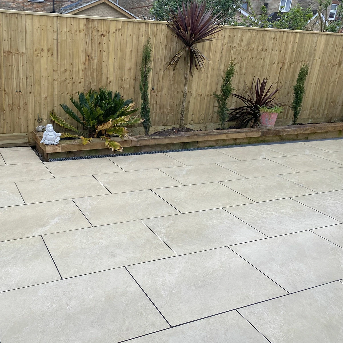 Ivory Outdoor Porcelain Paving Tiles - 600x900 - 20mm