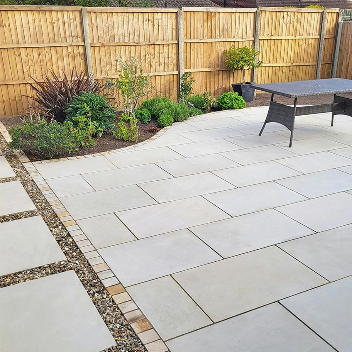 Ivory Indian Sandstone Paving Slabs - Sawn & Honed - 600x900 - 20mm