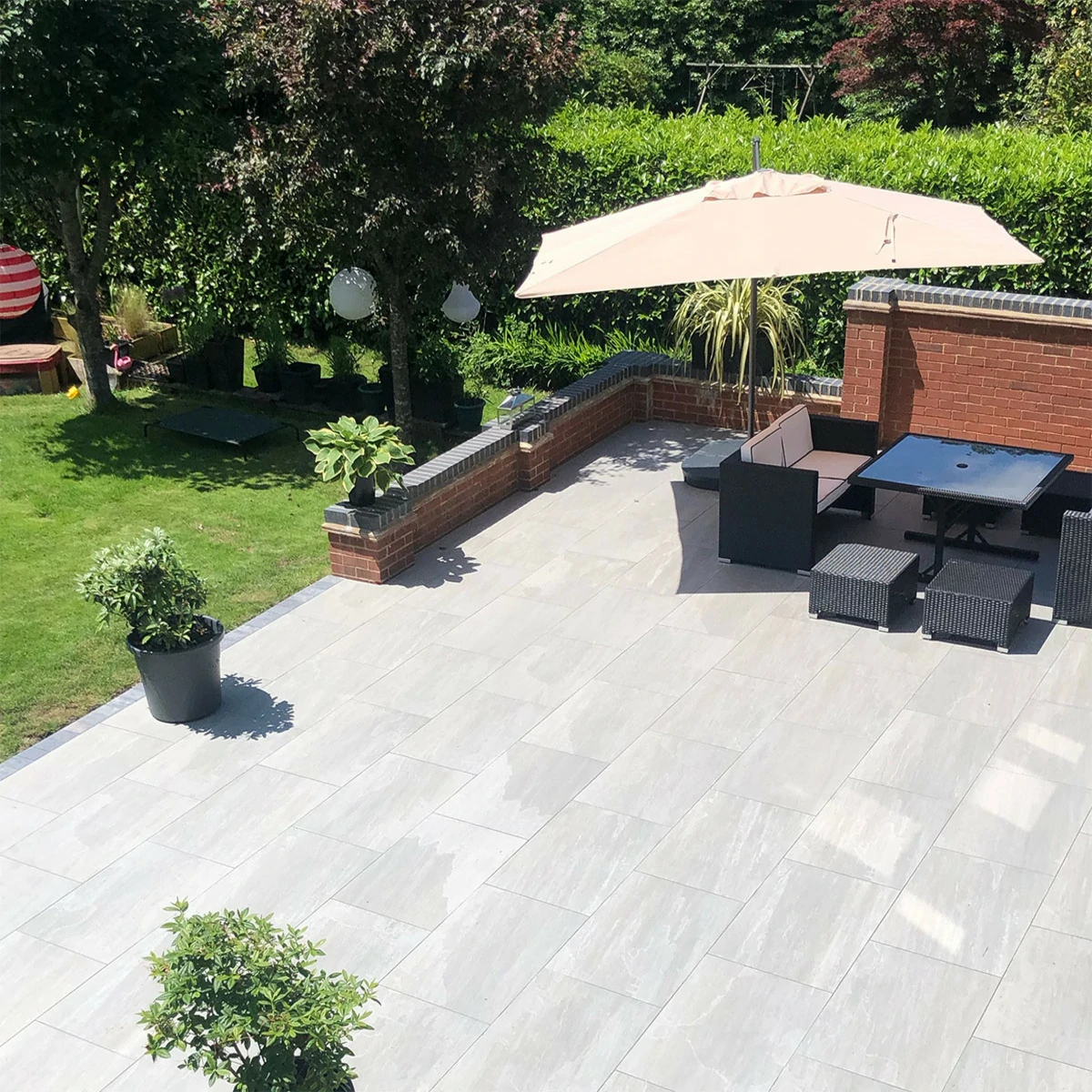 Kandla Grey Outdoor Porcelain Paving Tiles - 1200x600 - 20mm