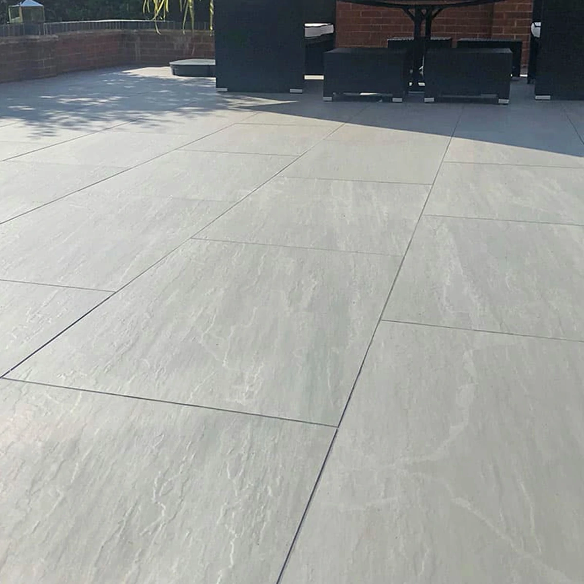 Kandla Grey Outdoor Porcelain Paving Tiles - 1200x600 - 20mm
