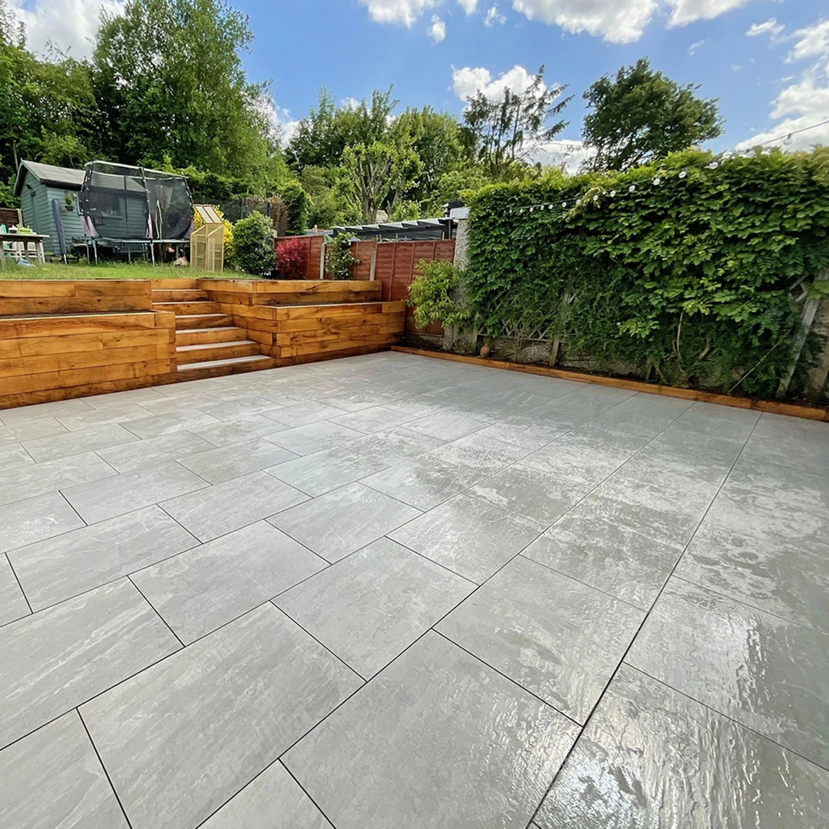 Kandla Grey Outdoor Porcelain Paving Tiles - 1200x600 - 20mm