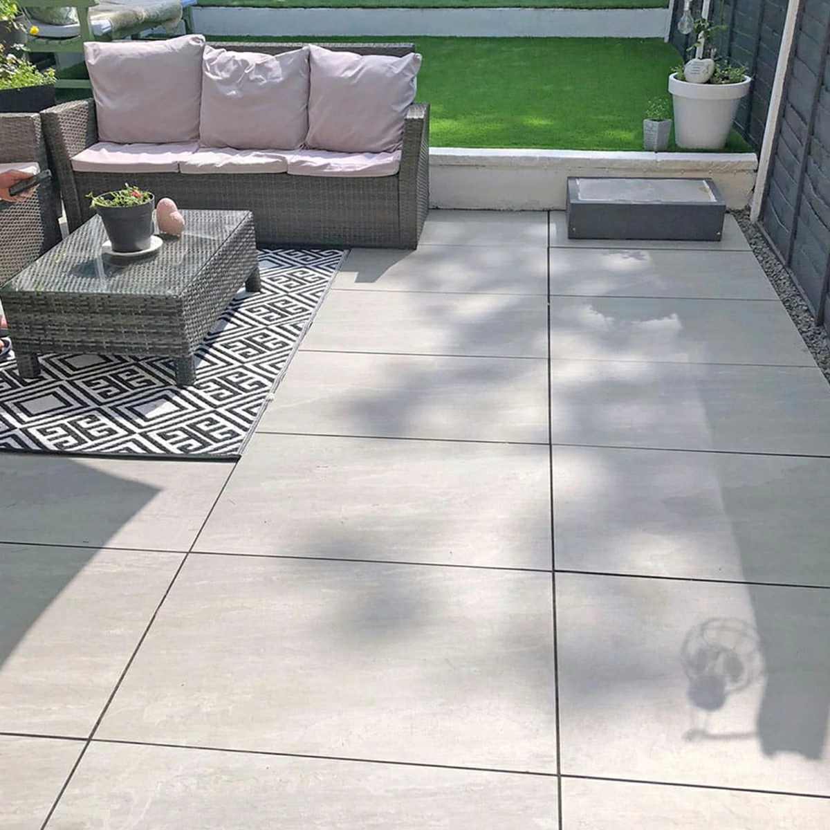 Kandla Grey Outdoor Porcelain Paving Tiles - 1200x600 - 20mm