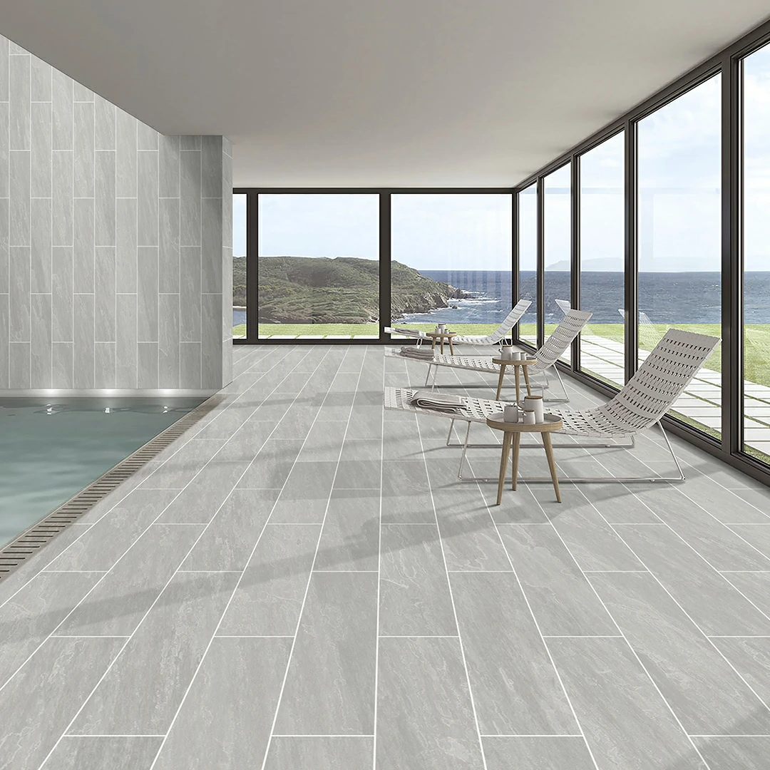 Kandla Grey Outdoor Porcelain Paving Tiles - 900x195 - 20mm