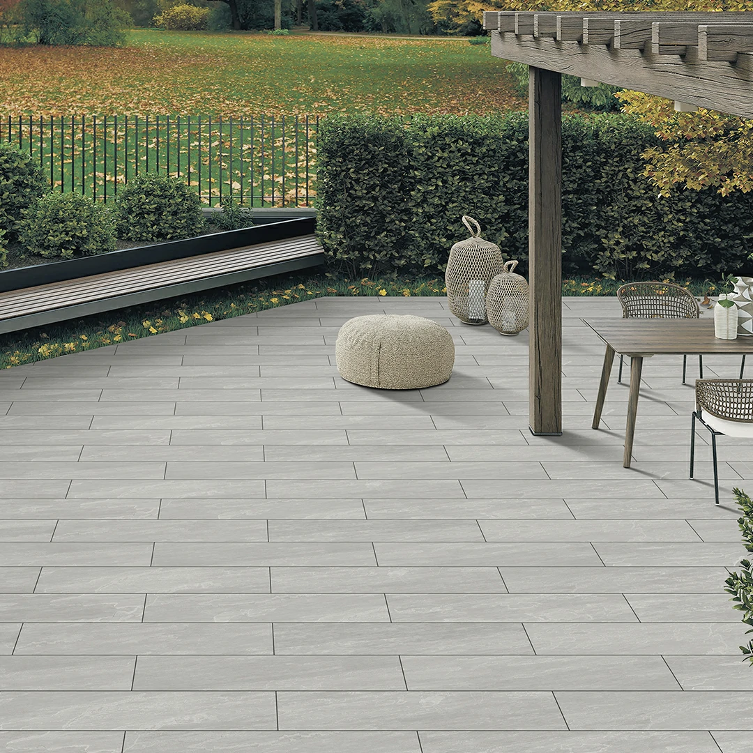 Kandla Grey Outdoor Porcelain Paving Tiles - 900x195 - 20mm