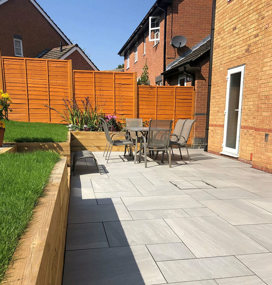 Kandla Grey Outdoor Porcelain Paving Tiles - Patio Kit - 20mm