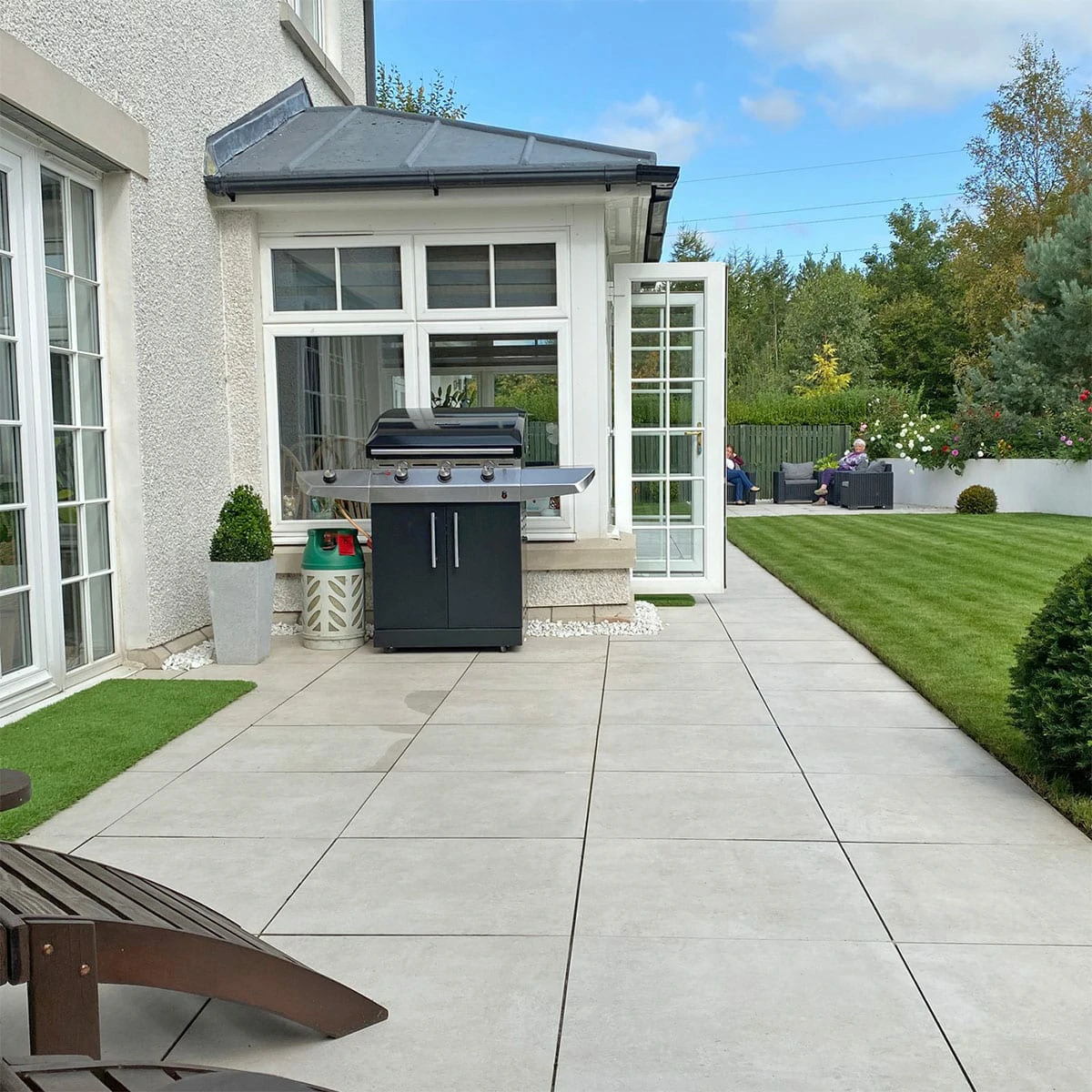 Kandla Grey Indian Sandstone Paving Slabs - Sawn & Honed - 600x295 - 20mm
