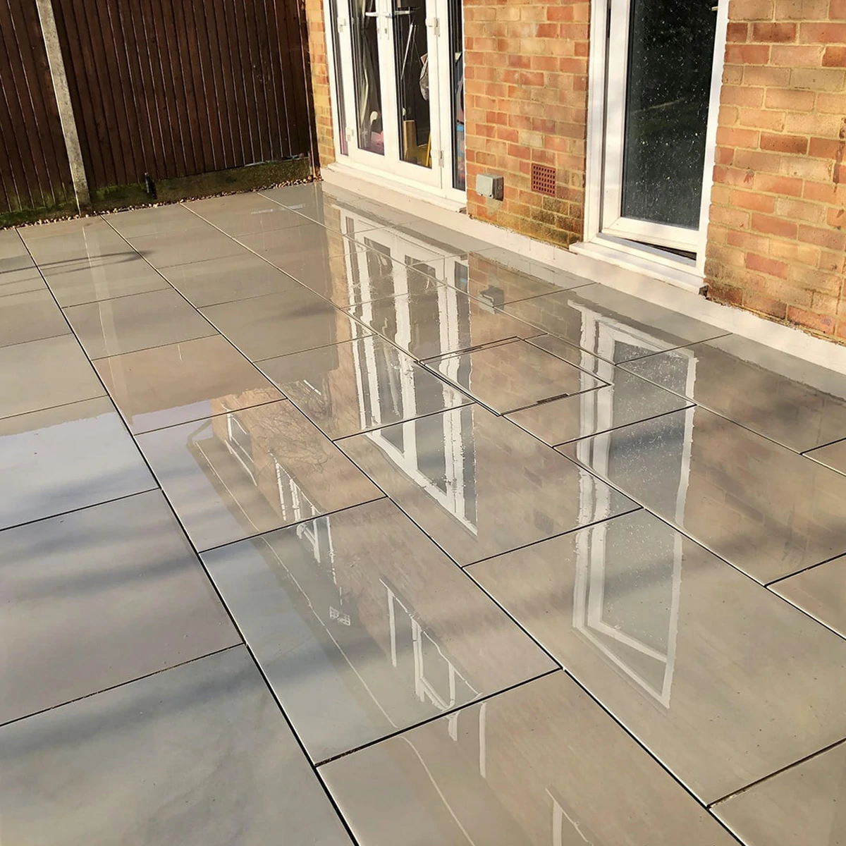 Kandla Grey Indian Sandstone Paving Slabs - Sawn &amp; Honed - 600x900 - 20mm
