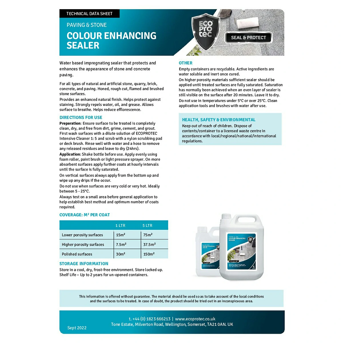 EcoProTec - Colour Enhancing Sealer - 5 Litre