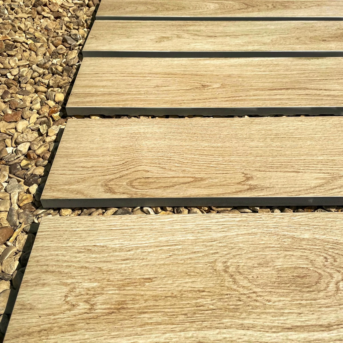 Maple Wood Outdoor Porcelain Paving Tiles - 900x195 - 20mm