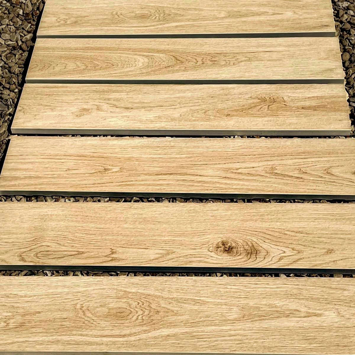 Maple Wood Outdoor Porcelain Paving Tiles - 900x195 - 20mm