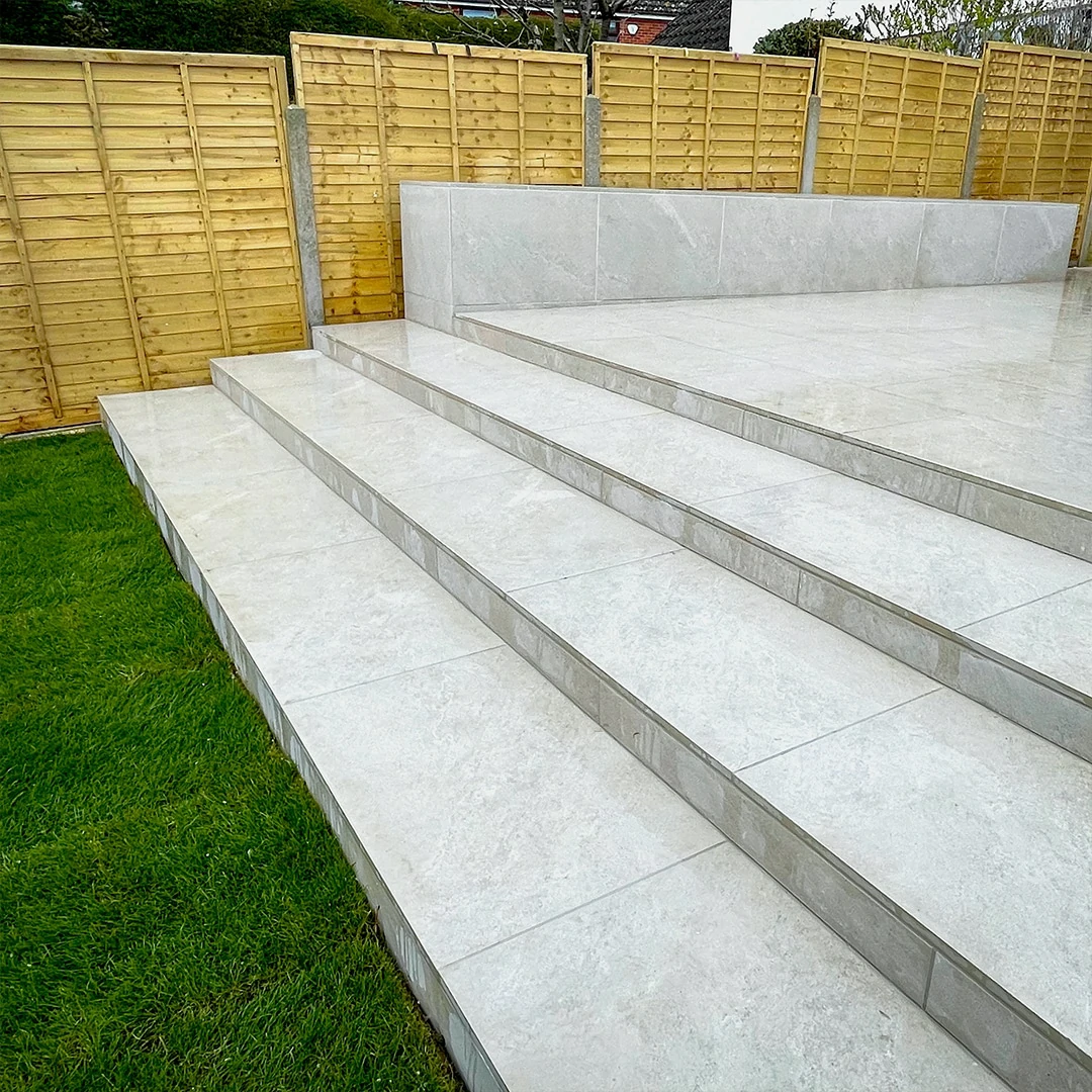 Mountain White Outdoor Porcelain Paving Tiles - 600x600 - 20mm