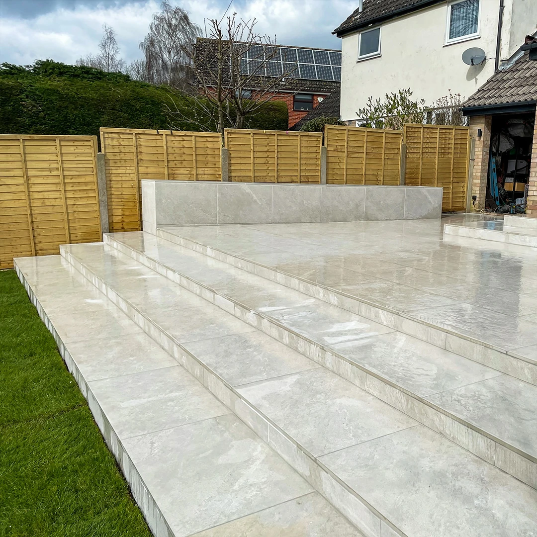 Mountain White Outdoor Porcelain Paving Tiles - 600x600 - 20mm