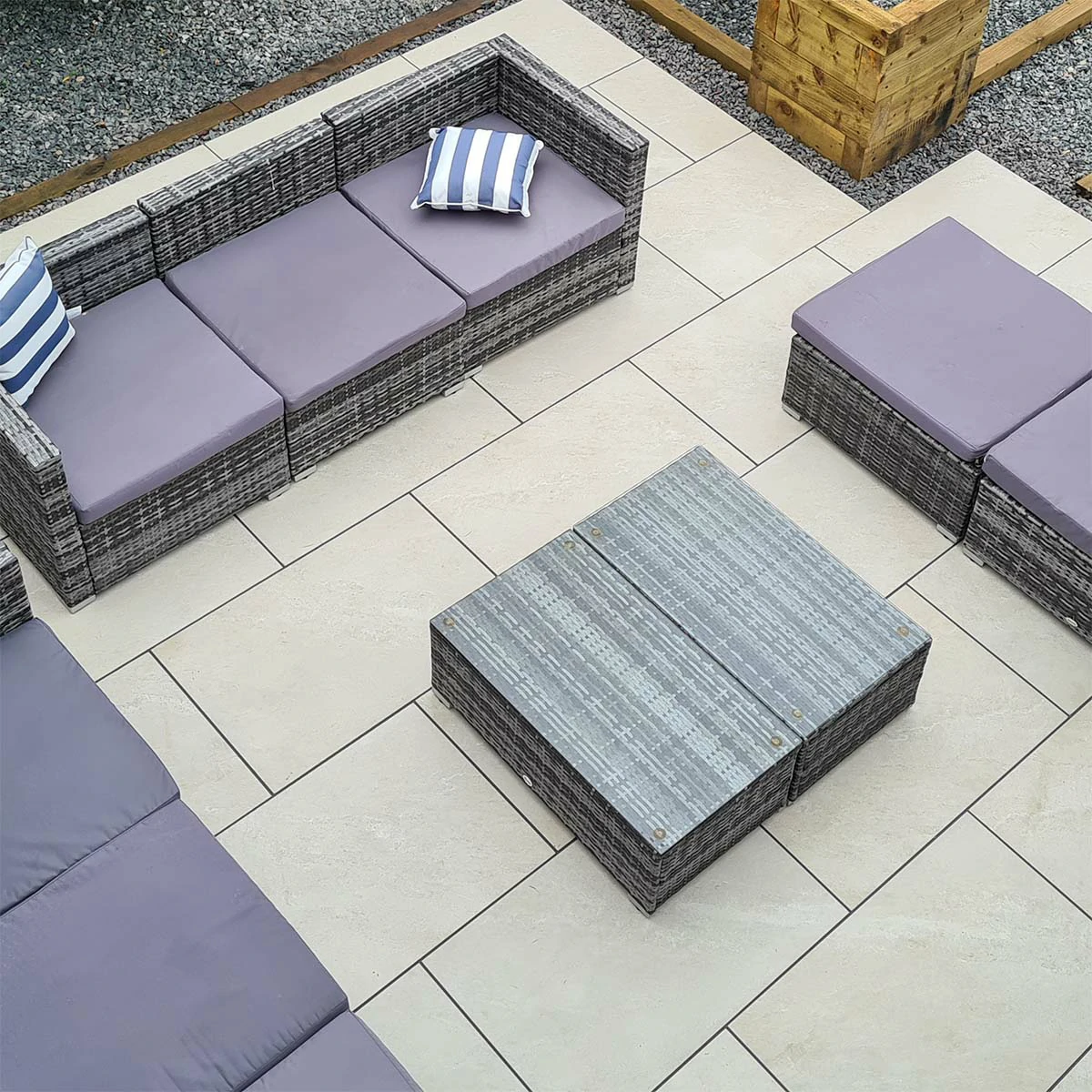 Mountain White Outdoor Porcelain Paving Tiles - 600x900 - 20mm