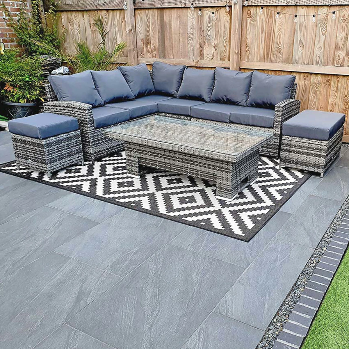 Nero Outdoor Porcelain Paving Tiles - 600x900 - 20mm