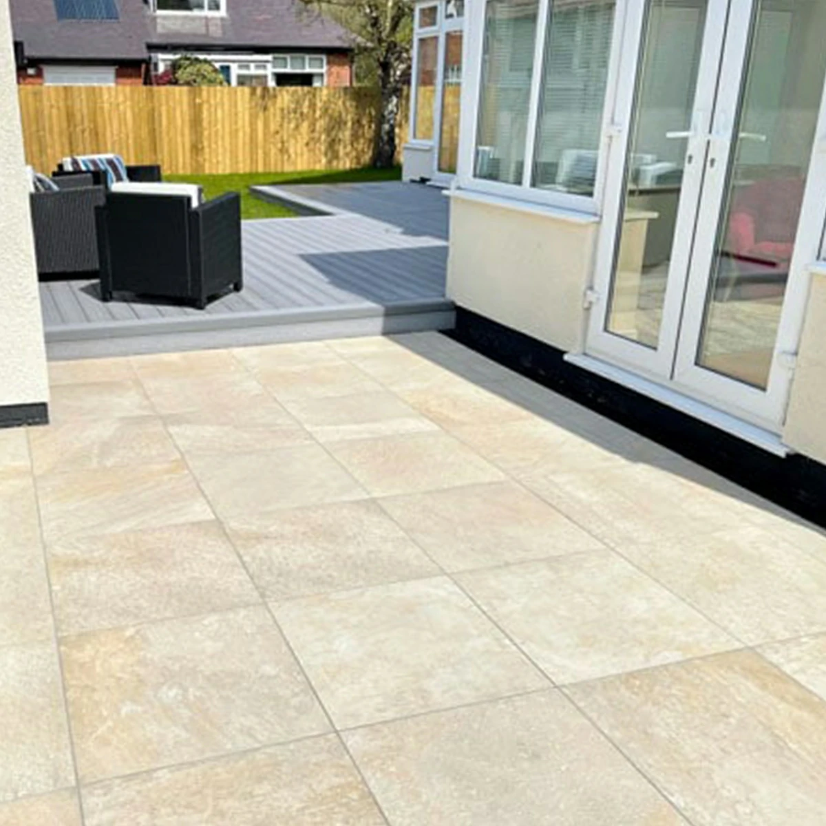 Quartzite Outdoor Porcelain Paving Tiles - 600x600 - 20mm
