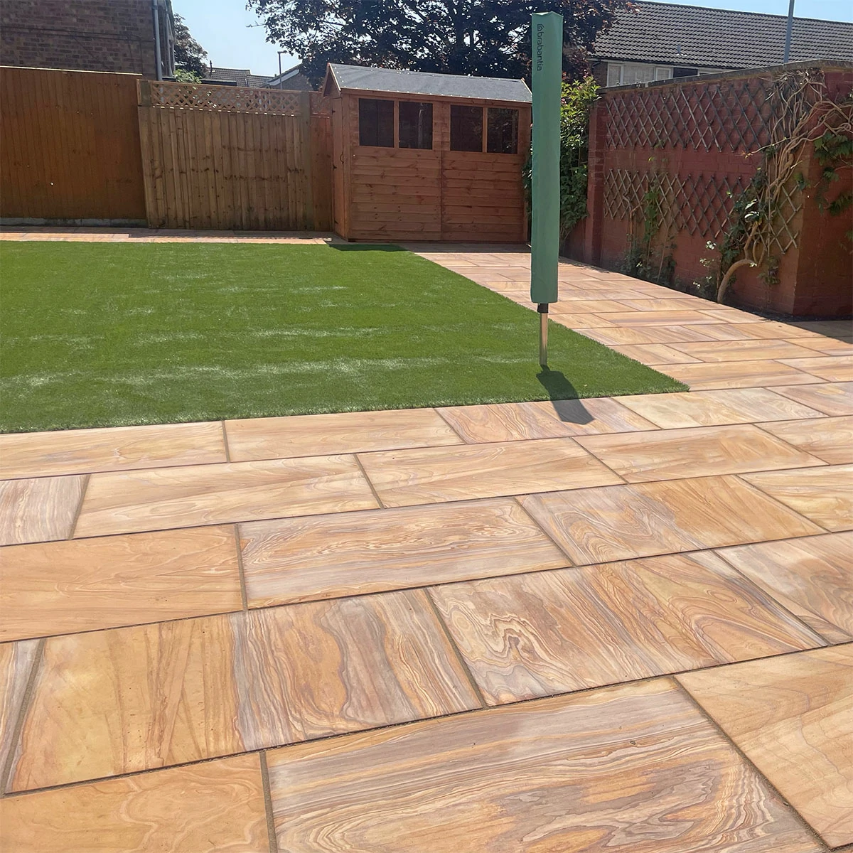 Rainbow Indian Sandstone Paving Slabs – Sawn & Honed – 600×900 – 22mm