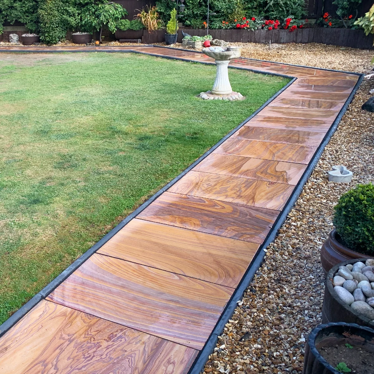 Rainbow Indian Sandstone Paving Slabs – Sawn & Honed – 600×900 – 22mm