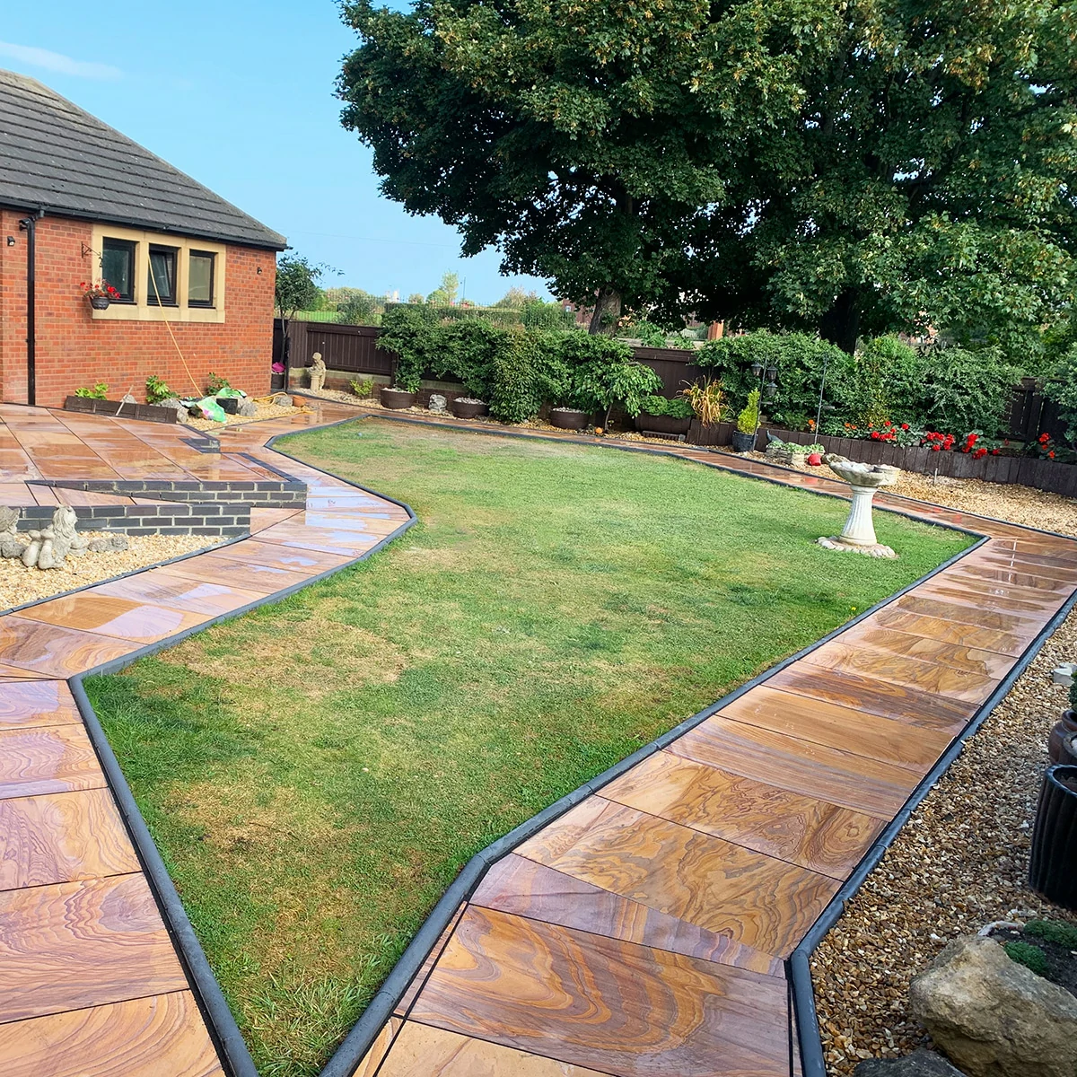 Rainbow Indian Sandstone Paving Slabs – Sawn & Honed – 600×900 – 22mm