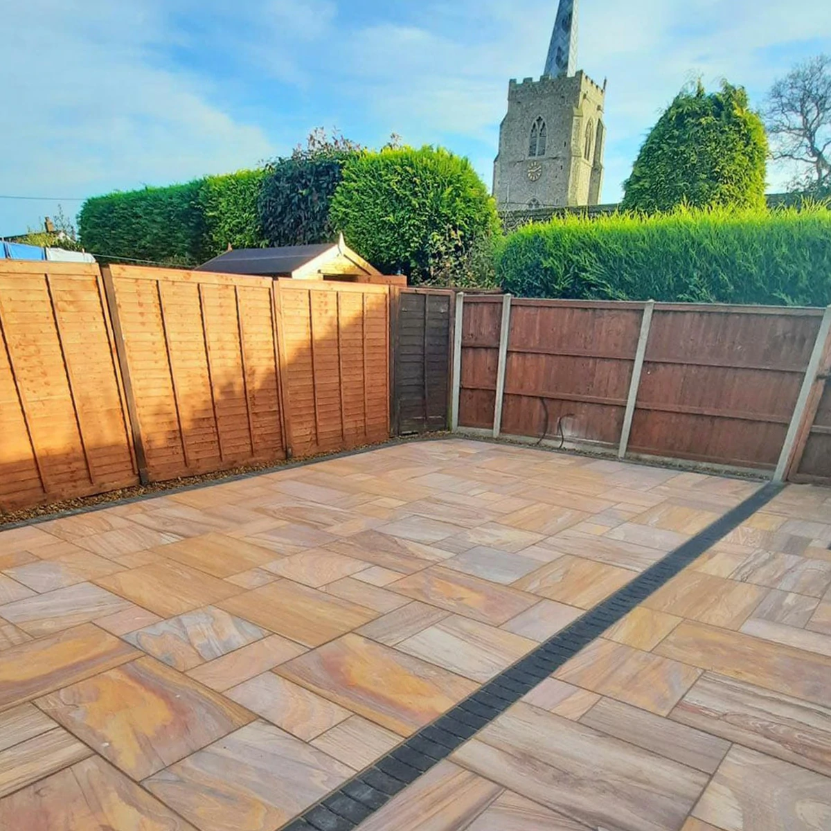 Rainbow Indian Sandstone Paving Slabs - Sawn & Honed - Patio Kit - 22mm