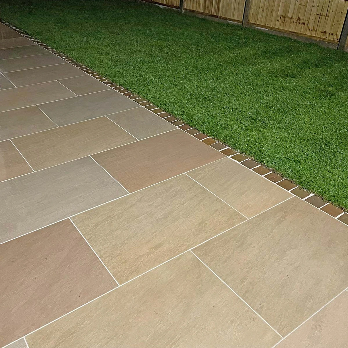 Raj Green Outdoor Porcelain Paving Tiles - 600x600 - 20mm